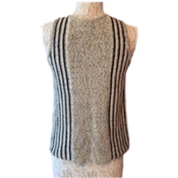 Anthropologie Sanctuary M Grey, Black, White Knit Sleeveless Sweater Tank - Picture 3 of 10